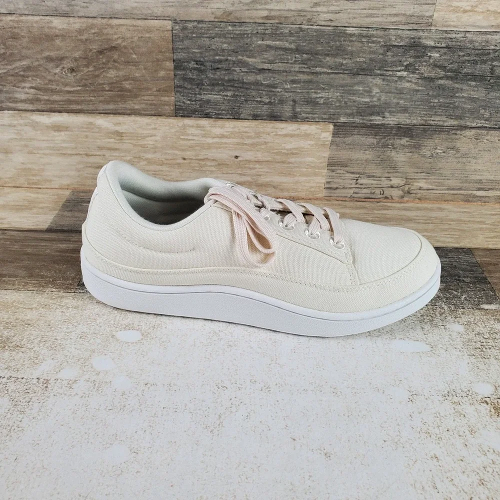 Allbirds Canvas Pacer Womens Shoes Sz 8 W Running Natural White Lace Up Sneaker